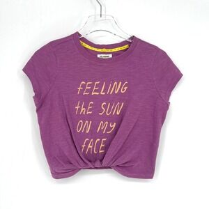 Celadine Top Womens S Graphic Tee T Shirt Cropped‎ Feeling The Sun On My Face